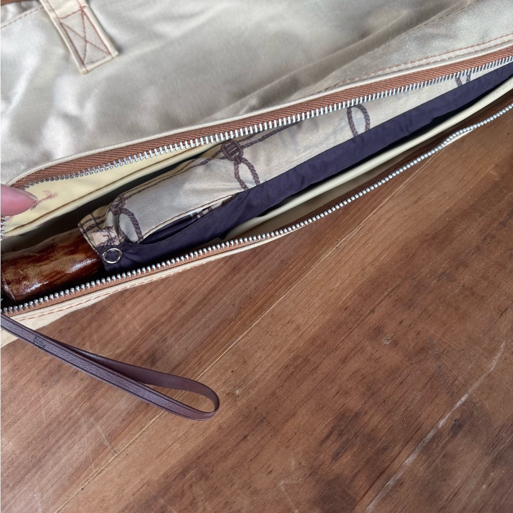 Unique Vintage Bag with built in Umbrella Storage